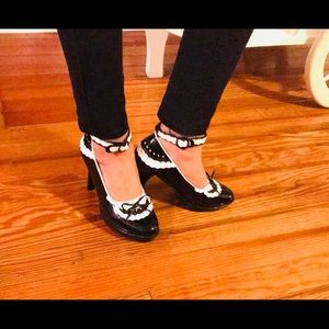 Funtasma brand size 7 black and white heels. NWOT